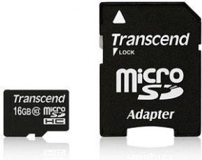 Transcend TS16GUSDU1 MicroSDHC [16GB Class10 U1 with adapter]